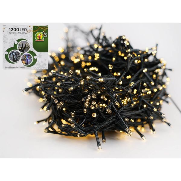 LUCI DI NATALE 1200 LED MULTIFUNZIONE LUCE CALDA - MAZZEO CHRISTMAS