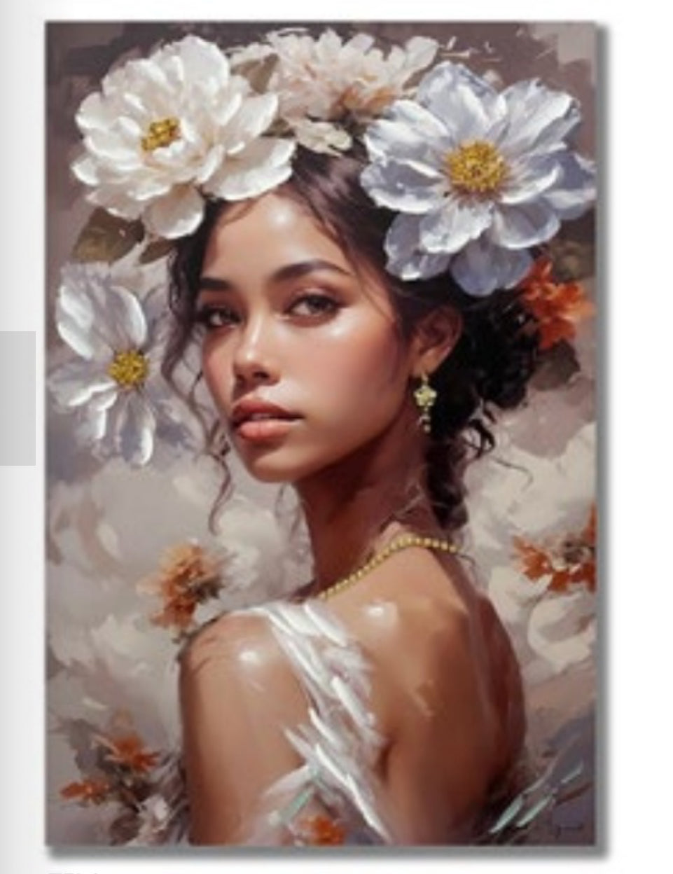 QUADRO DONNA FIORI - ARTE DI NACCHI