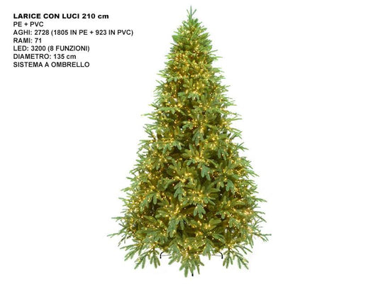 ALBERO LARICE CON LUCI CM210 - MAZZEO
