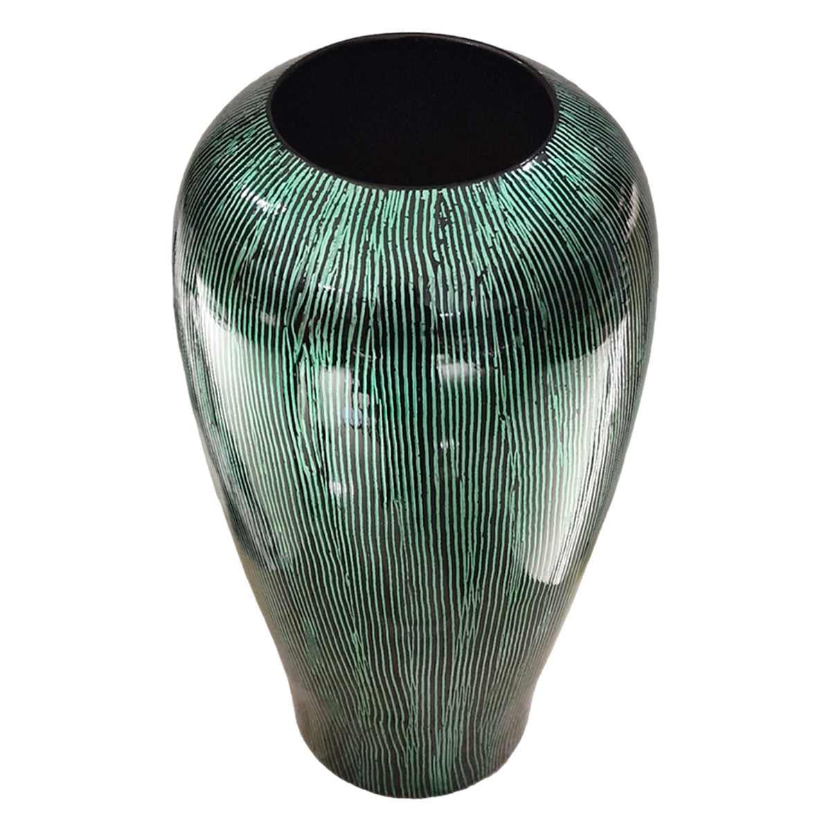 Vaso Ceramica Sumatra Verde cm.18x40 Ambienti Glamour