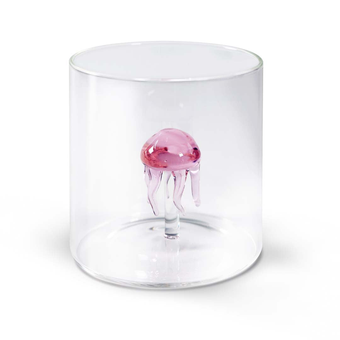 BICCHIERE IN VETRO BOROSILICATO CON SOGGETTI MISTI IN VETRO COLORATO ALL’INTERNO - WD LIFE STYLE