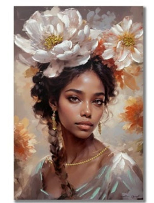 QUADRO DONNA FIORI - ARTE DI NACCHI