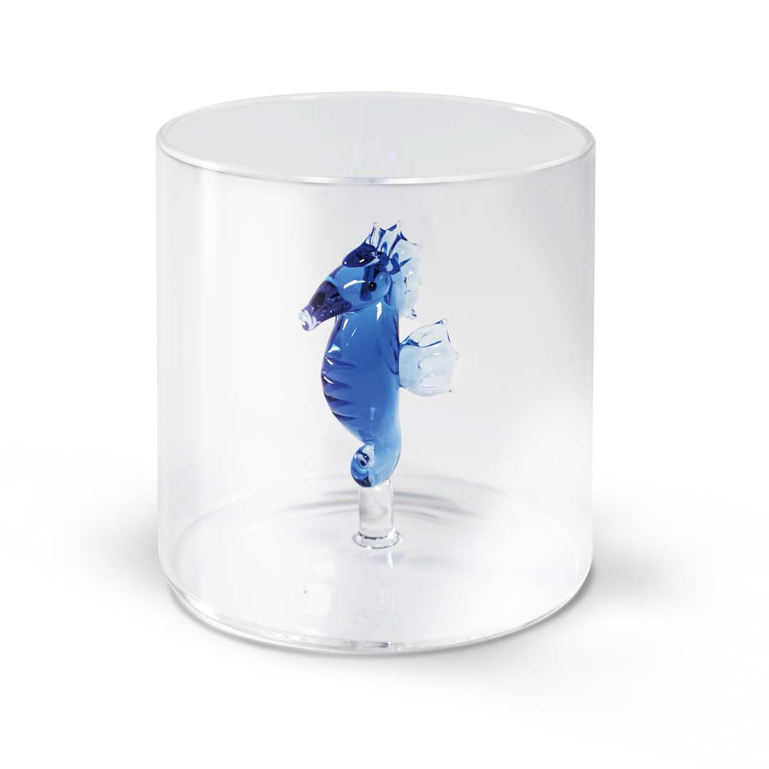 BICCHIERE IN VETRO BOROSILICATO CON SOGGETTI MISTI IN VETRO COLORATO ALL’INTERNO - WD LIFE STYLE