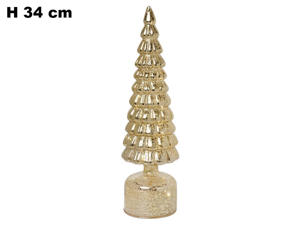 ALBERO DORATO CON LUCI 34cm - MAZZEO