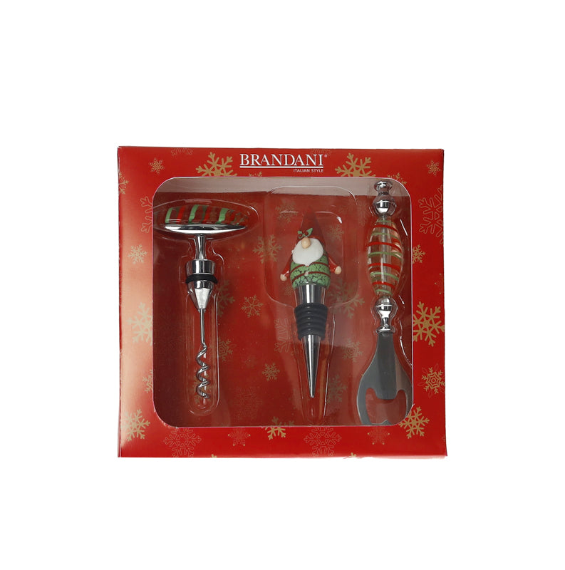 SET 3PZ vino CHRISTMAS ART.81103 BRANDANI