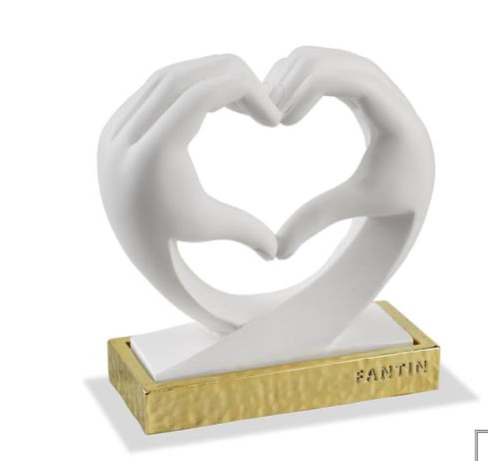MANI A CUORE BIANCHE CON BASE ORO - FANTIN ARGENTI
