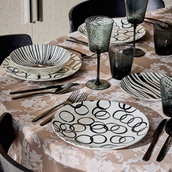 Servizio da tavola 18pezzi optical black ANDREA FONTEBASSO