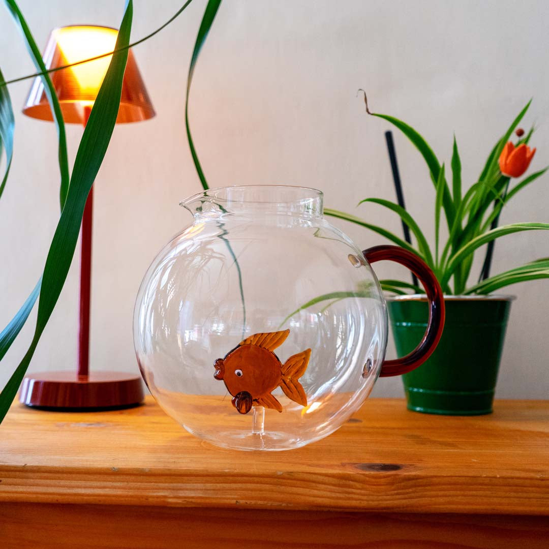 BROCCA IN VETRO BOROSILICATO CON SOGGETTO IN VETRO COLORATO ALL’INTERNO - WD LIFE STYLE