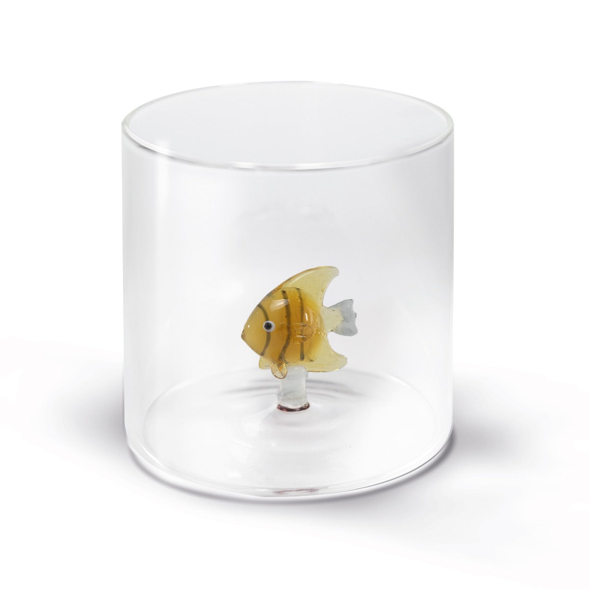 BICCHIERE IN VETRO BOROSILICATO CON SOGGETTI MISTI IN VETRO COLORATO ALL’INTERNO - WD LIFE STYLE