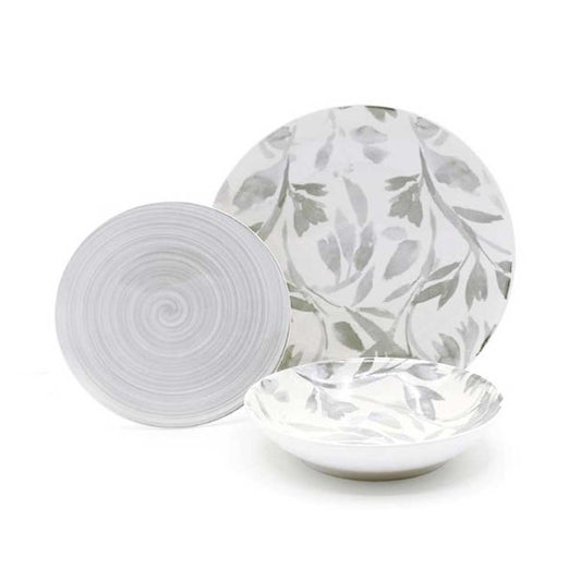 SERVIZIO 18PZ FLOWER GRIGIO - CASA MILANO