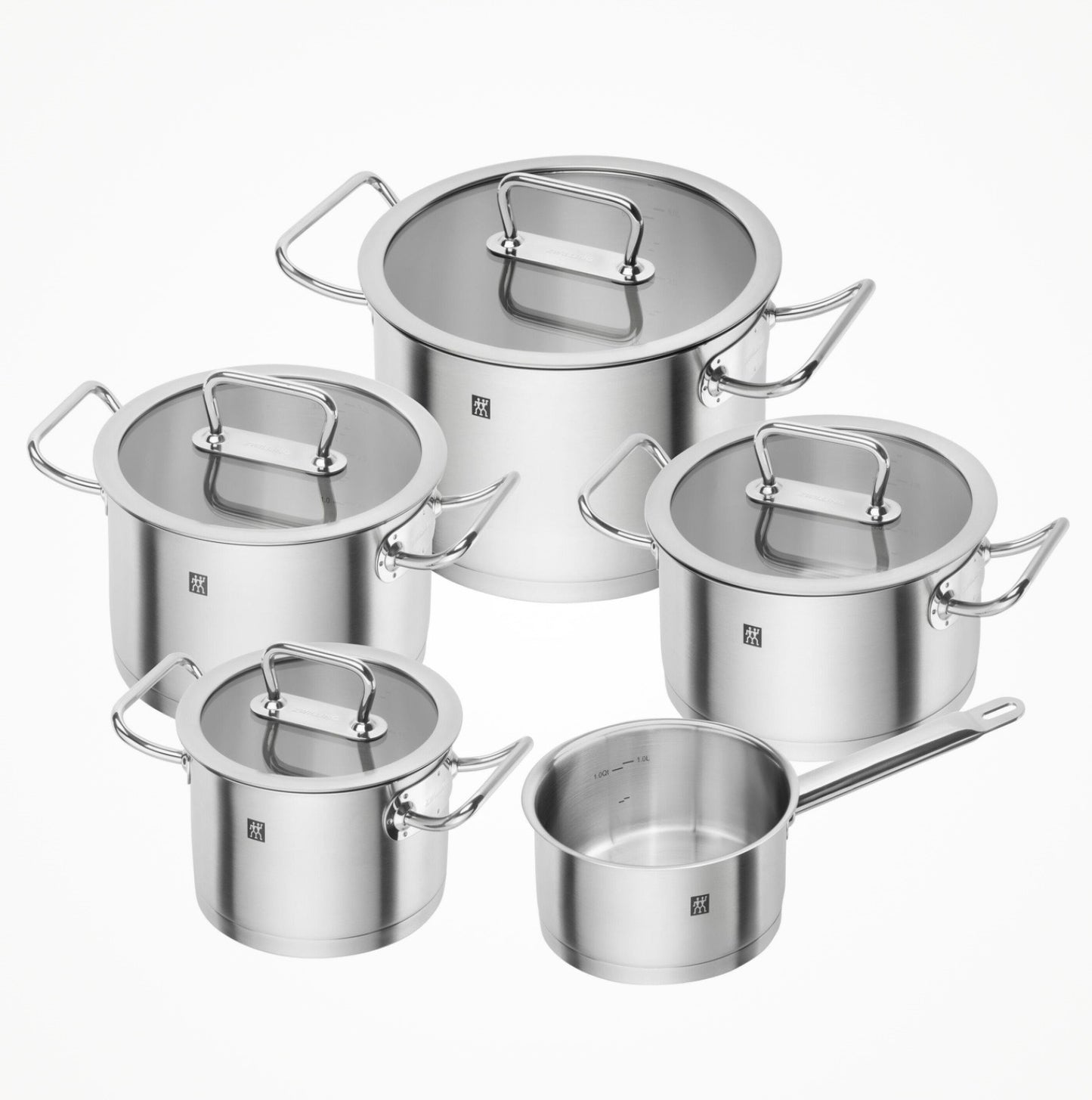 BATTERIA 5PZ IN VETRO E ACCIAIO SATINATO  ZWILLING PRO