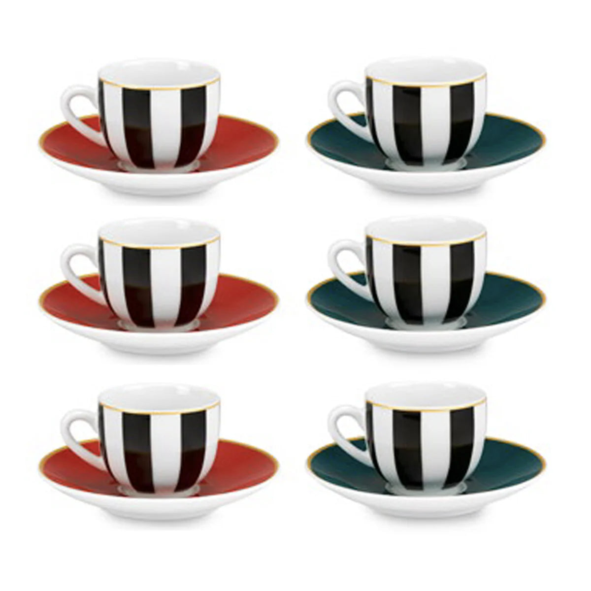 SET 6 TAZZINE DA CAFFÈ CON PIATTINO ROYAL - FADE