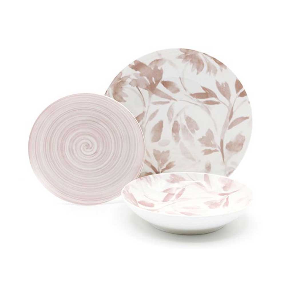 SERVIZIO 18PZ FLOWER ROSA - CASA MILANO